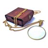 Arch Instruments 50Mm Brass Magnifying Glass A Beautiful Necklace Chain Library Reading Fine Print Zooming Increase Vision Jewelry
