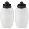 Fitletic Running Water Bottle BPA Free Pair 8 Oz Black Cap Replacement Bottle | Hydration Bottle | Fits Running Belt RB08-01