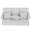 Agatige Dollhouse Furniture Set, Dollhouse Miniature Sofa Kit with 3 Pillow Miniature Toys Couch Chairs for 1:12 Dollhouse Accessory(Gray)