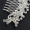 Brihasory Crystal Bride Wedding Hair Comb Silver Rhinestone Bridal Hair Accessories for Bride Party Prom Head Pieces Flower Hair Sides Elegant Hair Clips for Women and Girls Bridesmaids Gifts
