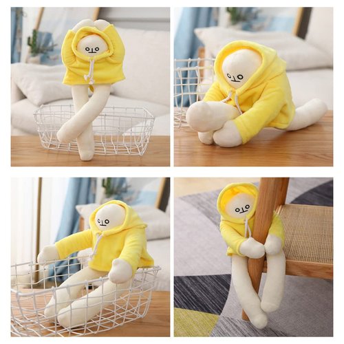 NatureMan 14 Inch Banana Doll Man Plush Banana Toy with Magnet Funny Changeable Plush Pillow Toy Man Doll Decompression Toy for Boys Girls Birthday Gifts