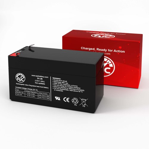 AJC Battery Compatible with Emergi-Lite All 12V 1.3Ah Emergency Light Battery
