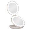 Zadro 4.5" Round LED Compact Mirror 10X/1X Travel Mirror with Lights and Magnification 3 AAA batteries LED Makeup Mirror