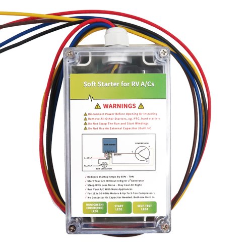 Soft Start for RV Air Conditioner, MAHUIBIN Soft Starter for RV Enables Easy Start an A/C & Appliances on RV Power with a Small Generator