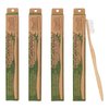 Brush with Bamboo Toothbrush with Plant-Based Bristles - 4 Pack
