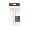 Viski Gold Art Deco Cocktail Picks, Stainless Steel Cocktail Picks for Drinks, Garnish Picks, Cocktail Skewers, Barware Accessories, 5in, Set of 4