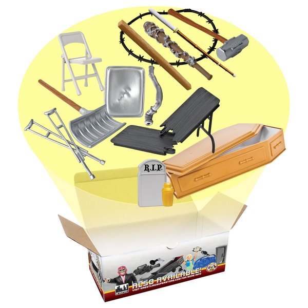 Hardcore Coffin 15 Piece Accessory Set for Wrestling Action Figures