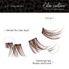 I-Envy Color Couture Leopard - The Brown Edition, 30 Faux Mink Lash Clusters, Thin Band, Customizable, Long-Lasting, Natural Look DIY Color Eyelash Extensions, Cruelty-Free, Vegan (Dark Brown)