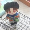 niannyyhouse Berets Sweater Blue Sweatshirt Plaid Pants Green Backpack Dress Up 7.8in（20cm） Plush Doll Clothes