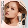 Full Coverage Concealer Foundation,Oil Control Long Lasting Lightweight BB Cream Tinted Face Moisturizer with SPF 50+ PA+++,Moisturizing CC Cream Liquid Foundation Makeup Brush Set（2 Pack）
