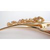 Gold tone rose gold flowers metal alligator hair claw clip clamp