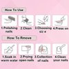 AkiliBIELY Square Press on Nails Medium Long French Tip White Pink Bare Fake Nails Ballerina Glue on Nails Acrylic Gel Stick on Nails For Women False Nails Glitter Rhinestone Wedding Birthday
