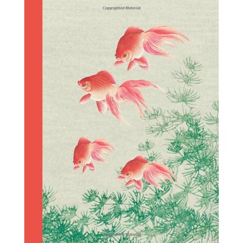 Journal: Fishpond (Orange Koi Fish) 8x10 - GRAPH JOURNAL - Journal with graph paper pages, square grid pattern