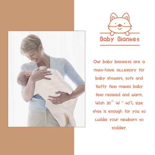 Baby Shower Gifts, New Born Baby Christmas Gifts for Girls Boys, Unique Baby Gifts Basket Essential Stuff - Baby Lovey Blanket Newborn Bibs Socks Wooden Rattle & Greeting Card, Newborn Baby Gift Set