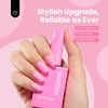 Beetles Pink Gel Nail Polish, 15ML Light Pink Bright Pink Valentine's Day Gel Nail Polish Solid Color Soak Off UV LED Lamp French Gel Polish Spring Colorful Bottle Gel Manicure Gift for Women