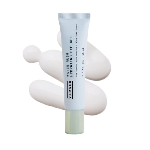 Versed Water Rush Hydrating Eye Gel - Under Eye Cream for Puffiness and Bags Under Eyes - Hyaluronic Acid Under Eye Brightener - Clinically Tested Gel-Cream Formula