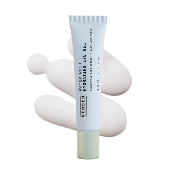 Versed Water Rush Hydrating Eye Gel - Under Eye Cream for Puffiness and Bags Under Eyes - Hyaluronic Acid Under Eye Brightener - Clinically Tested Gel-Cream Formula