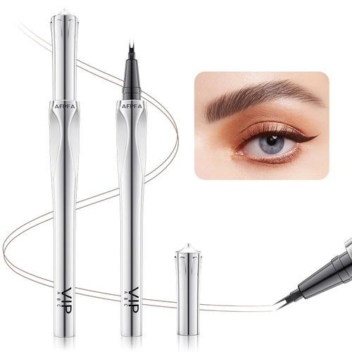 Eyebrow Pencil with 2 Micro-Fork Tip, Long-Lasting Waterproof Smudge-proof Microblading Brows Pencil,Natural Looking Brows Effortlessly and Stays on All Day Honey coffee brown
