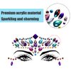 Allruyee 4 Packs Face Jewels Face Gems Mermaid Glitter Rhinestone Crystal Stickers Waterproof Eyes Face Temporary Tattoos for Party,Rave Festival,Carnival,Holiday Costumes,Rave Accessories,Dress-up……