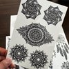 Kotbs 8 Sheets Black Henna Tattoos, Realistic Temporary Tattoos for Women Girls, Lace Mehndi Mandala Lotus Feather Dreamcatcher Pattern Fake Tattoo