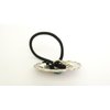 Generic Oval turquoise blue stone metal native hair tie ponytail holder scrunchie