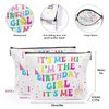 Its Me Hi Im The Birthday Girl Cosmetic Bag with 50PCS Temporary Tattoos and a Birthday Card Gift Birthday Set, Birthday Party Decorations Favors for Girls women Fans Birthday Celebration