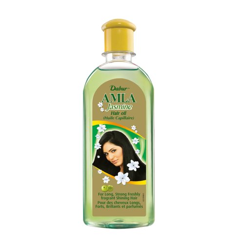 Dabur Amla Jasmine Hair Oil - Indian Hair Treatment for Healthy Hair, Moisturized Scalp, and Strengthening, Men and Women, 10.14 Fl Oz