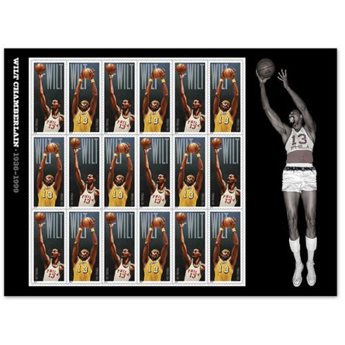 Wilt Chamberlain 1936-1999 (Sheet of 18) First-Class Mail Forever Postage Stamps 2015 Scott 4950-4951