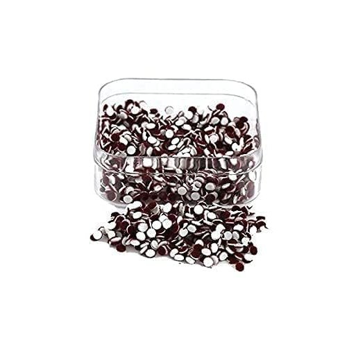 Maroon Velvet Dot Bindi Tattoo Stickers Adhesive Body Jewelry Multi Size Indian Daily Use Forehead Bindi Round Dot (Maroon 8)