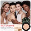 CAHIUYOA Mushroom Head Air Cushion CC Cream BB Cream Mushroom Head Foundation Full Coverage Foundation Makeup Long Lasting Moisturize Matte Concealer - 03 Medium