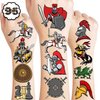 Generic 96PCS Knight Temporary Tattoos Medieval Birthday Party Supplies Favors Decorations Super Cute Fake Tattoos Stickers for Boys Girls School Classroom Rewards Gifts Ideal Halloween