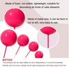 ASTARON 20 Pcs Ball Cake Topper Decorations Mini Balloons Cake Topper Sticks Hot Pink Balls Cake Picks Cake Topper Balls Cake Decorations for Wedding Birthday Cake Decorations