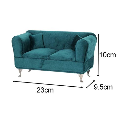 MERIGLARE 1/6 Scale Miniature Dollhouse Accessories, Dollhouse Furniture, Jewelry Box Fashion Mini Jewelry Storage Case for Pendant Necklace, Earrings, Two Person Sofa