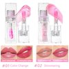2 Pcs Magic Color Changing Lip Oil, Long Lasting Moisturizing Lip CareNon-Sticky Fresh Texture Glimmer Lip Glow Oil. (Magic Color Changing & Pearlescent Color Changing)
