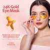 HOPEMATE 24K Gold Eye Mask with Hyaluronic Acid & Collagen, Reduce Wrinkles, Reduce Dark Circles and Puffiness, Reduce Fine Lines, Skin Firming, Under Eye Patches,14 Pairs