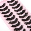 SYlashes False Eyelashes 16mm Faux Mink Lashes Fluffy Cat Eye Lashes Soft Luxury Volume Fake Lashes 10 Pairs