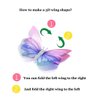 Rosette Hair Colorful Chiffon Butterfly Modelling Hair Clips- Organza Wings Ribbon Wrapped Clips Sets (6pcs/set-1)