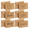 Best Paper Greetings 36 Pack Rustic Kraft Paper Material Thank You Cards with Envelopes for Wedding, Baby Shower, Birthday Party, 4 x 6 in