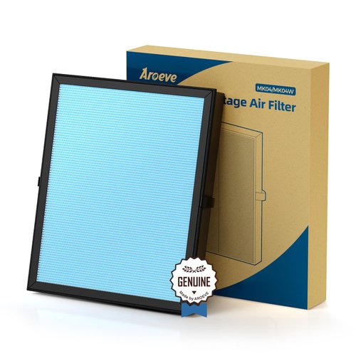 AROEVE MK04 Air Filter Suitable for MK04 for Dust, Pet Dander, Smoke, Pollen for Bedroom and Office- Standard Version