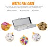 EXCEART 2pcs Metal Pill Box Weekly 7 Days Am Pm Pill Case Daily Pill Cases Travel Medicine Pill 3 and 6 Compartments Storage Holder for Pills Vitamin Fish Oil Supplements Random Pattern