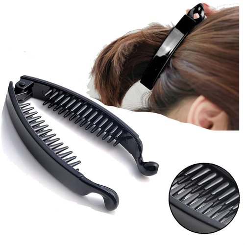 1Pc Black Woman's Banana Hair Clips Twisted Clips Hair Clips Hairpins Christmas Gift Hair Clips