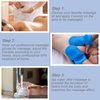 Wumimi 2 Pairs Professional Massage Mitts, Silicone Body Massage Gloves, Two-sided Gentle Body Exfoliating Brush for SPA Massage Skin Care, Anti Cellulite Lymphatic Drainage Tool, Back Scrubber (blue)