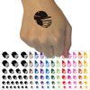 Cricket Sport Helmet Temporary Tattoo Water Resistant Fake Body Art Set Collection - Brown (One Sheet)