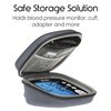 Vive Precision Blood Pressure Monitor Case - Hard Carrying Medical Travel Storage Bag - Universally Compatible Portable BPM Cuff, Health Accessories Pouch Replacement with Carrying Strap - Shockproof