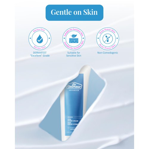 DR. BELMEUR Advanced Cica Hydro Cream Special Set (2fl oz*2, Pack of 2) - Soothing, Barrier-Strengthening Face Moisturizer for Sensitive Skin. Korean Skin Care. Centella Asiatica, Hyaluronic Acid.