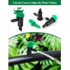 Kalolary 90 Pieces Drip Emitter, 3 Colors Garden Flag Irrigation Drippers in 3 Sizes, 1 GPH, 2 GPH, 4 GPH Per Hour for Trees and Shrubs Watering