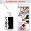 MUSILAN Nail Glue,Nail Glue for Press On Nails,Brush on Nail Glue Professional Nail Tip Glue,Super Strong Nail Gel Glue for Acrylic Nails False Nails Tips Adhesive with Glue Brush Press On Nail Tip