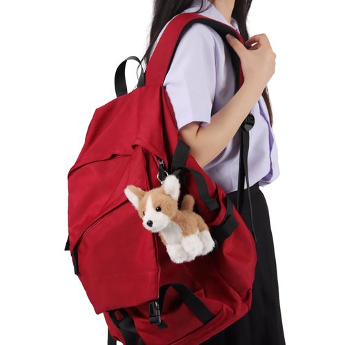 Apricot Lamb Corgi Dog Cute Keychain, Soft Stuffed Plush Keychain Toys for Kids’ Backpack, Purse, 5.1Inches