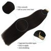 DOORES 20pcs Human Hair Extensions Tape in Remy Dark Brown Tape in Hair Extensions Real Hair Glue in Extensions Straight 50g 20 Inch