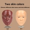 Makeup Practice Face, Liflikee Makeup Mannequin Face with Makeup Practice Face Board,Silicone Full Face Practice Eyelash Eye Shadow, for Emerging Makeup Artist, Girl's Gift, Reusable makeup Face(C01)